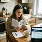 poczatkujacy-inwestor – ZacznijOdZera.pl Kobieta czytająca poradnik początkującego inwestora krok po kroku